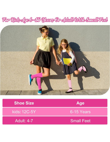 4 Pares de Calcetines de Compresión Niños 15-20 mmHg Multicolor