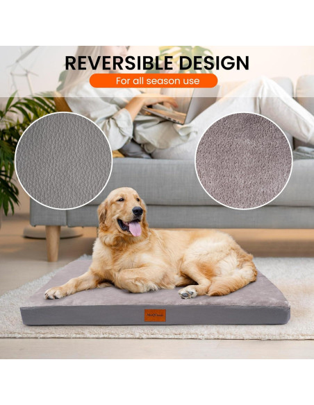 Cama Ortopédica Impermeable para Perros MoeQOassis 91x68 cm