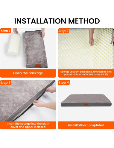 Cama Ortopédica Impermeable para Perros MoeQOassis 91x68 cm