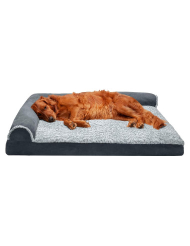 Cama de Perro Jumbo Furhaven Espuma Viscoelástica 112x89cm
