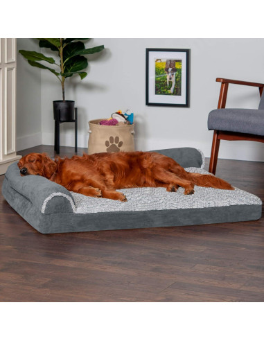 Cama de Perro Jumbo Furhaven Espuma Viscoelástica 112x89cm