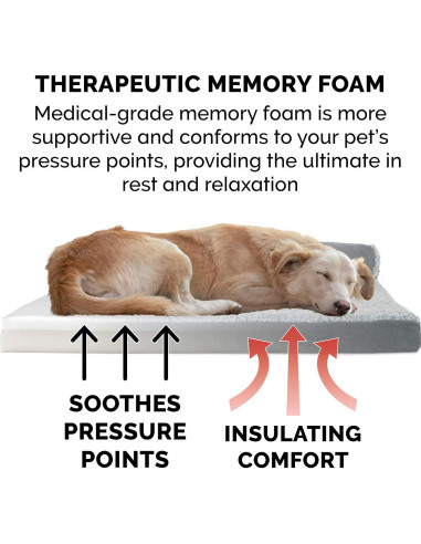 Cama de Perro Jumbo Furhaven Espuma Viscoelástica 112x89cm
