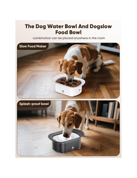 Cuencos para Perros PETPATH 2 Piezas Antidesbordamiento 2.2L Cuencos para Perros PETPATH 2 Piezas Antidesbordamiento 2.2L