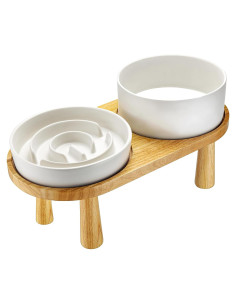 Juego de Tazones de Cerámica para Perros Grandes - Elevados