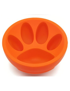 Cuenco de Comida Lenta para Perros Femont Naranja 10.67cm