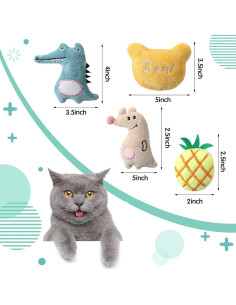 Juguetes de Hierba Gatera Gejoy 20 Piezas para Gatos Interiores 2