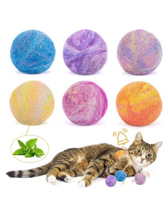Pelotas de Juguete para Gatos Retro Shaw - 6 Pcs Catnip
