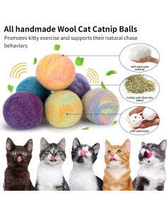 Pelotas de Juguete para Gatos Retro Shaw - 6 Pcs Catnip 2