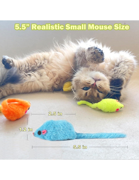 12 Juguetes de Ratón para Gato MeoHui con Sonajero y Hierba Gatera
