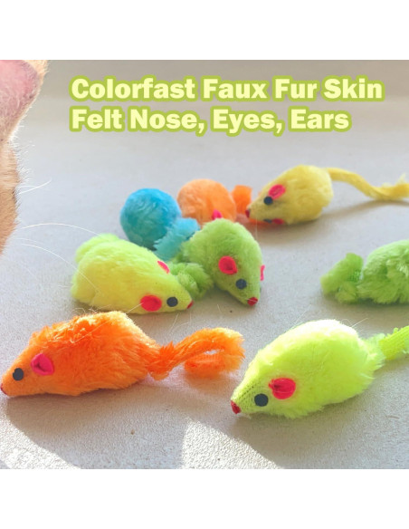 12 Juguetes de Ratón para Gato MeoHui con Sonajero y Hierba Gatera