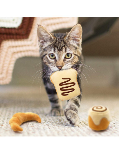 Juguetes de Gato de Hierba Gatera CiyvoLyeen 6 Piezas Pan