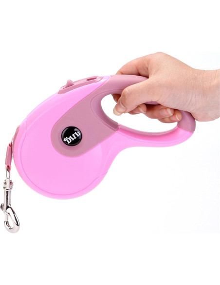 Correa Retráctil para Perros JAMISAY 5M Rosa hasta 50kg Correa Retráctil para Perros JAMISAY 5M Rosa hasta 50kg