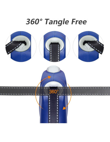 Correa Retráctil para Perros PetiFine 8m Azul 50kg Resistente