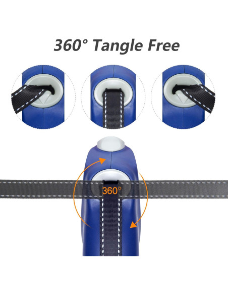 Correa Retráctil para Perros PetiFine 8m Azul 50kg Resistente Correa Retráctil para Perros PetiFine 8m Azul 50kg Resistente