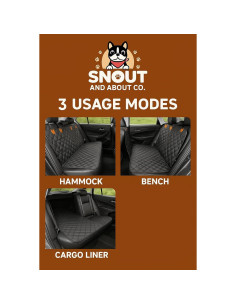 Asiento de Coche Deluxe Snout & About para Perros - Seguridad y Comodidad 2