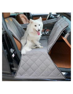 Asiento elevador para perro Dekeyoo DKY-B33DCST - Tela lino gris