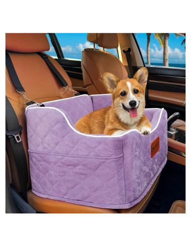 Asiento de Coche Elevado para Perros DAIIST 48x43 cm Púrpura