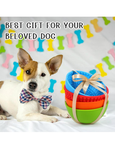 4 Tazones de Silicona Antideslizante para Perros HOFURME