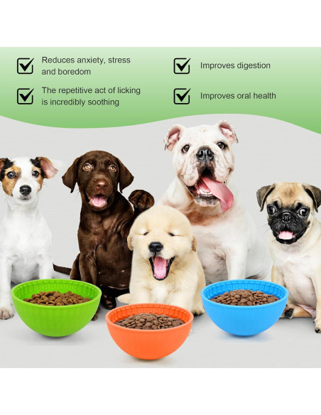 4 Tazones de Silicona Antideslizante para Perros HOFURME