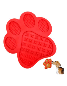 Alfombrilla para Lamer Perros Mycicy Rojo 17.78cm Antideslizante