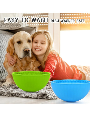 4 Tazones de Silicona Antideslizante para Perros HOFURME