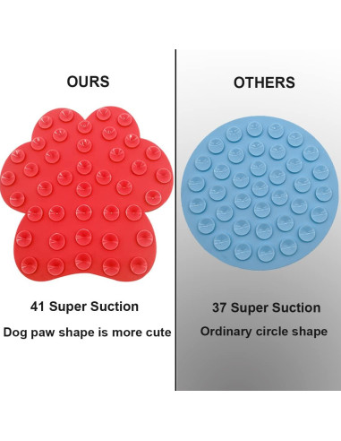 Alfombrilla para Lamer Perros Mycicy Rojo 17.78cm Antideslizante