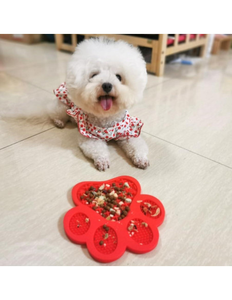 Alfombrilla para Lamer Perros Mycicy Rojo 17.78cm Antideslizante