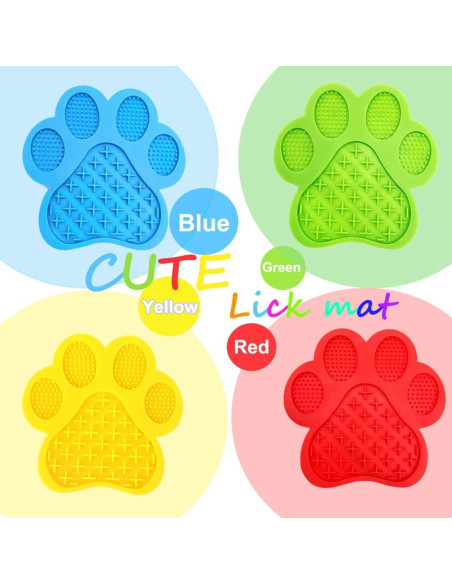 Alfombrilla para Lamer Perros Mycicy Rojo 17.78cm Antideslizante