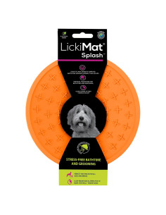 LICKIMAT Splash Cuenco Lento Naranja 18.8cm para Perros
