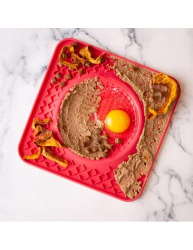 Alfombrilla de Lamer Messy Mutts Azul 25.4 cm Silicona Terapéutica