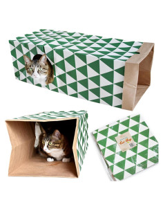 Túnel de papel para gatos JZMYXA - Casa colapsable 60 cm