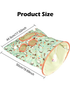 Túnel Plegable para Gatos SYCOOVEN con Sonido Crujiente 2