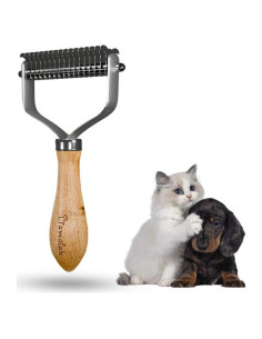 Cepillo Deshedding LTANIOLAK para Perros y Gatos - Rasqueta Doble Cara