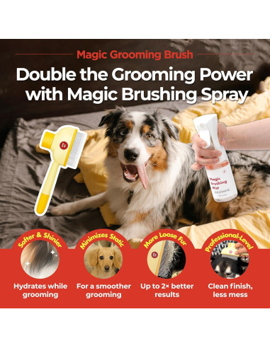 Cepillo Mágico JAYU PET para Gatos y Perros - Autolimpieza