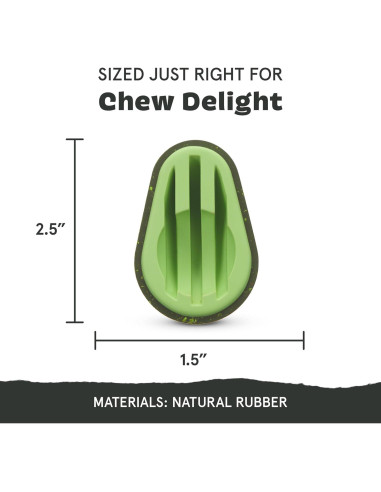 Juguete para Perros Barkbox Avocadoggo - Caucho Natural, 3.81x6.35cm