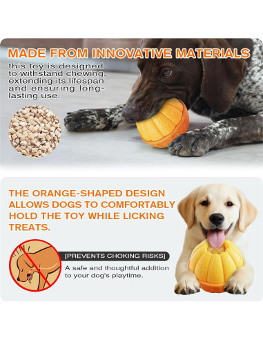 Juguete Interactivo para Perros PBFENG Calabaza Rellenable 10cm