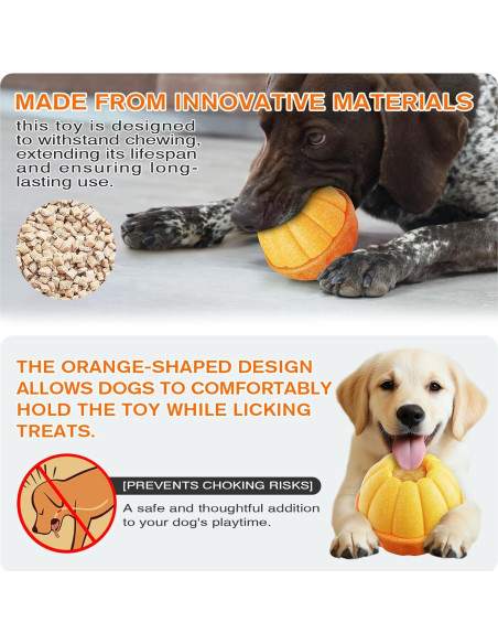 Juguete Interactivo para Perros PBFENG Calabaza Rellenable 10cm