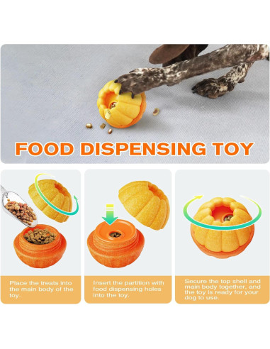 Juguete Interactivo para Perros PBFENG Calabaza Rellenable 10cm