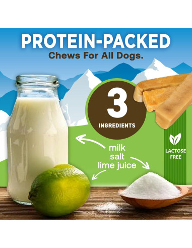 Bocadillos para Perros EcoKind Yak Cheese Mediano - 3 Chews