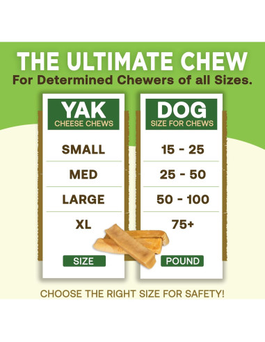 Bocadillos para Perros EcoKind Yak Cheese Mediano - 3 Chews