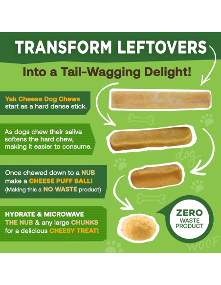 Bocadillos para Perros EcoKind Yak Cheese Mediano - 3 Chews