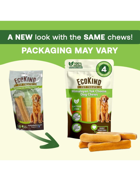 Bocadillos para Perros EcoKind Yak Cheese Mediano - 3 Chews