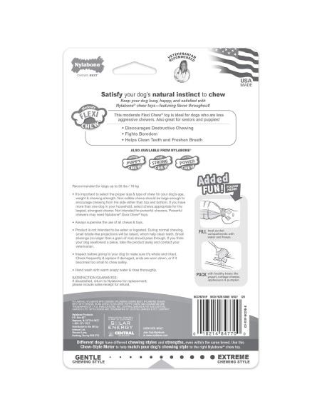 Juguete Flexi Chew Nylabone para Perros Mediano Sabor Pollo