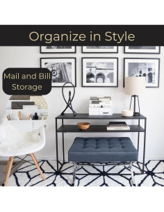 Organizador de Escritorio BLU MONACO Blanco 6 Compartimentos 2