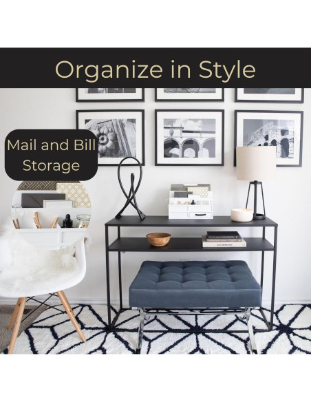 Organizador de Escritorio BLU MONACO Blanco 6 Compartimentos