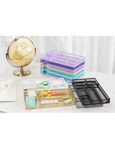 Organizador de Cajón Annova Pequeño Dorado - Malla de Metal