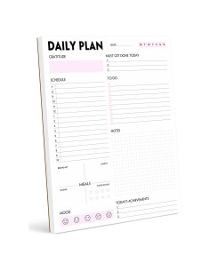 Bloc de Notas Diario Nokingo A4 Rosa 50 Hojas Desprendibles