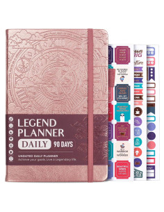 Planificador Legend Diario A5 No Datado 3 Meses Oro Rosa