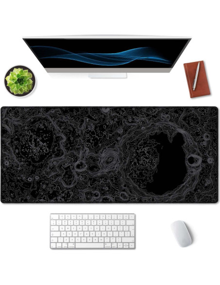 Alfombrilla de Ratón XXL SSOIU Mapa Topográfico Lunar 90x40 cm