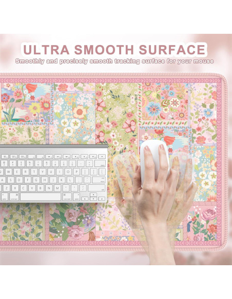 Alfombrilla de Escritorio Grande iCasso Rosa Antideslizante